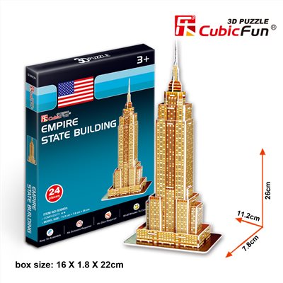 [樂立方3D立體拼圖]迷你建築系列-迷你美國帝國大廈(S3003)