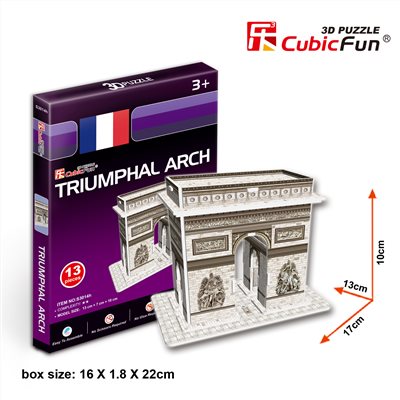 [樂立方3D立體拼圖]迷你建築系列-迷你法國凱旋門(S3014)