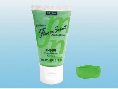 MONA蒙納 F-560 螢光 壓克力顏料(螢光綠)