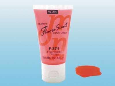 MONA蒙納 F-371 螢光壓克力顏料(螢光橘紅)