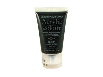 MONA蒙納 S-801 壓克力水彩顏料(黑) 25ml