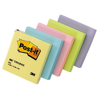 3M   可再貼 654便條紙(多色)