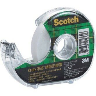 3M 810D3/4隱形膠帶-附輕便膠台(19mm*32.9M) 
