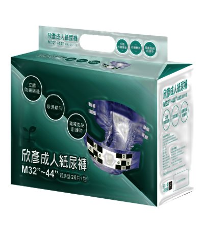 欣彥 超值成人紙尿褲 M號 (32"~44") /黏貼型 (20片x6包）