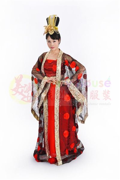 貴妃裝/紅黑花朵