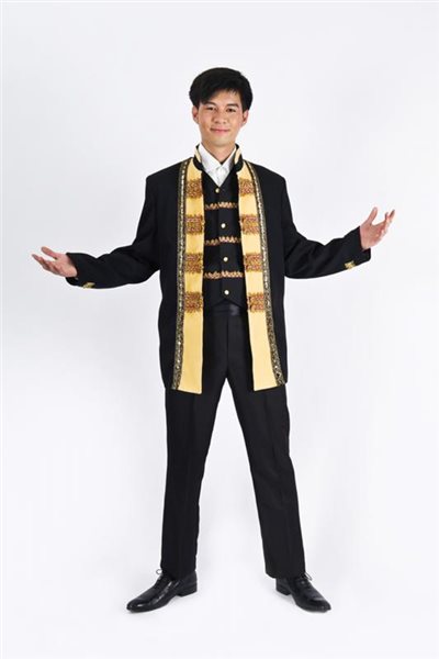 男宮廷服/黑金聖帶
