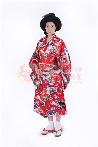 長和服/紅色浮世繪