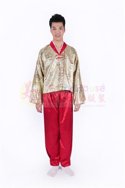 男韓服/金綠紅領