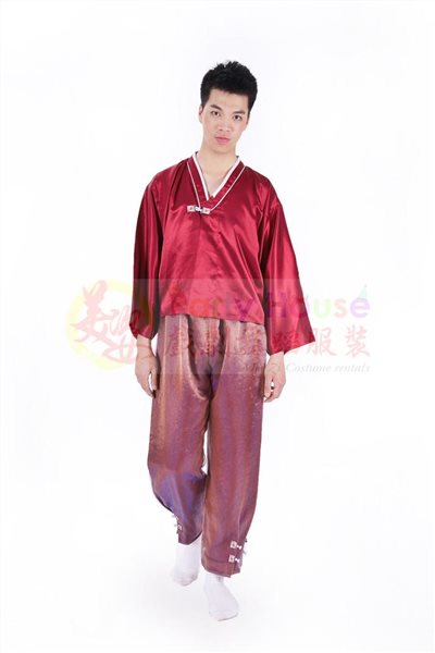 男韓服/酒紅