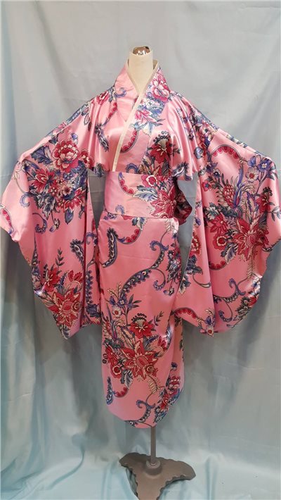 粉紅和服/藍紫葉