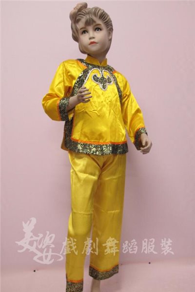 黃色黑邊唐裝