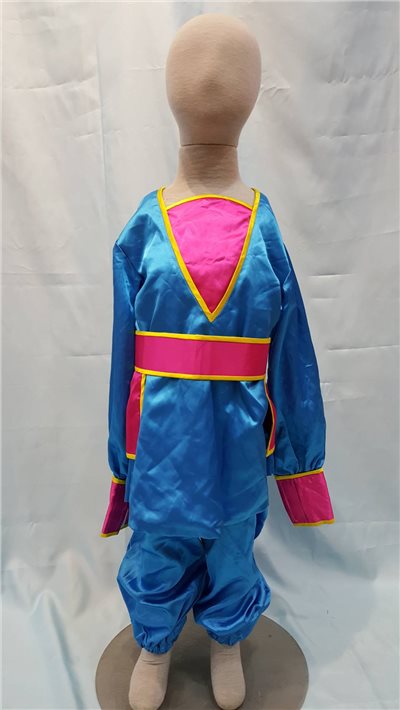 藍桃唐裝