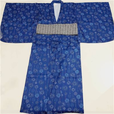 兒童浴衣/藍色煙火