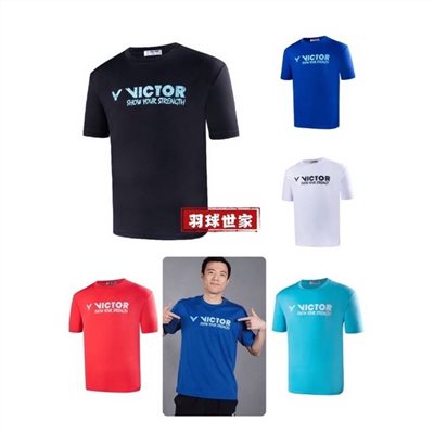 (羽球世家) VICTOR勝利 T-11102 印花 T-Shirt (中性款) LOGO短袖上衣 基本款 5色齊賣