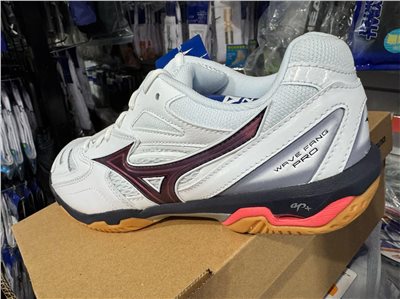 【鞋】美津濃 MIZUNO WAVE FANG PRO天然皮革 羽球鞋 輕快舒適好穿 71GA210085 白底深紅