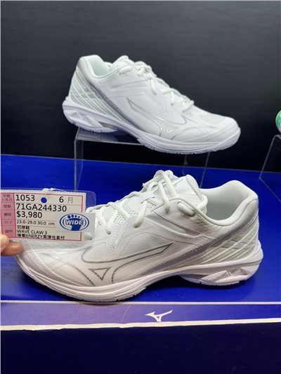【鞋】美津濃 MIZUNO 白銀 純淨 羽球鞋 Wave CLAW 3代 3E楦 71GA244330 白帥帥