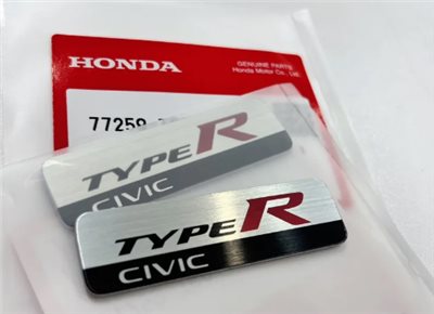 HONDA CIVIC 11代 TYPE-R 小名牌 廠徽 LOGO 鋁牌 髮絲紋 正品