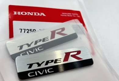 HONDA CIVIC 11代 TYPE-R 小名牌 廠徽 LOGO 鋁牌 髮絲紋 正品