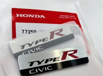 HONDA CIVIC 11代 TYPE-R 小名牌 廠徽 LOGO 鋁牌 髮絲紋 正品