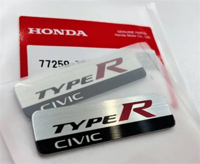 HONDA CIVIC 11代 TYPE-R 小名牌 廠徽 LOGO 鋁牌 髮絲紋 正品