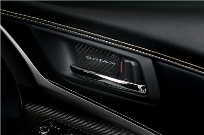 HARRIER 60 系列 ROJAM 碳貼花內門把手保護器 4 件套
