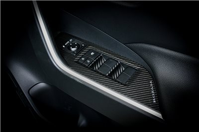 RAV4 50 系列 ROJAM 碳貼花電動車窗開關面板 4 件套