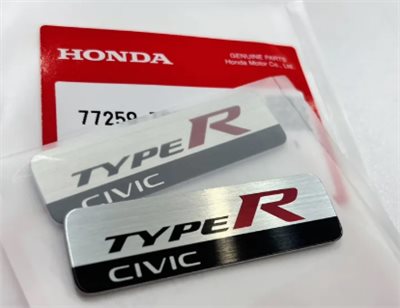 HONDA CIVIC 11代 TYPE-R 小名牌 廠徽 LOGO 鋁牌 髮絲紋 正品 