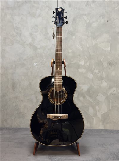 Randon黑色亮面雲杉面單民謠吉他