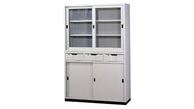 4*3 上玻拉下中三抽書櫃