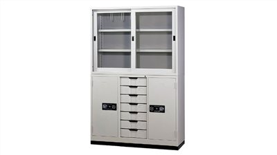 4*3 上玻拉下中七抽書櫃