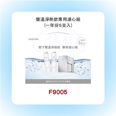 SAKURA櫻花 雙溫淨熱飲專用濾心組 (一年份5支入)