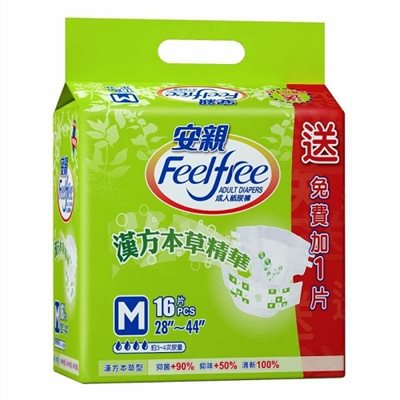安親漢方本草精華紙尿褲M號/16+1片X6包