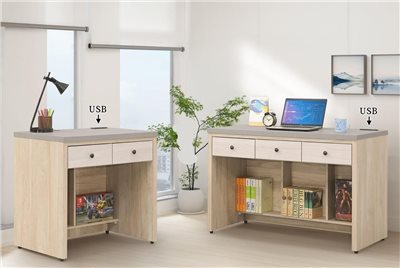 書桌 2.7尺、4尺 附插座 