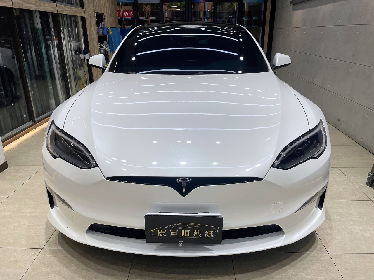2023 Tesla Model S - 前擋FSK冰鑽KT38搭配車身FSK冰鑽KT18.8 - 新北震宣汽車隔熱紙